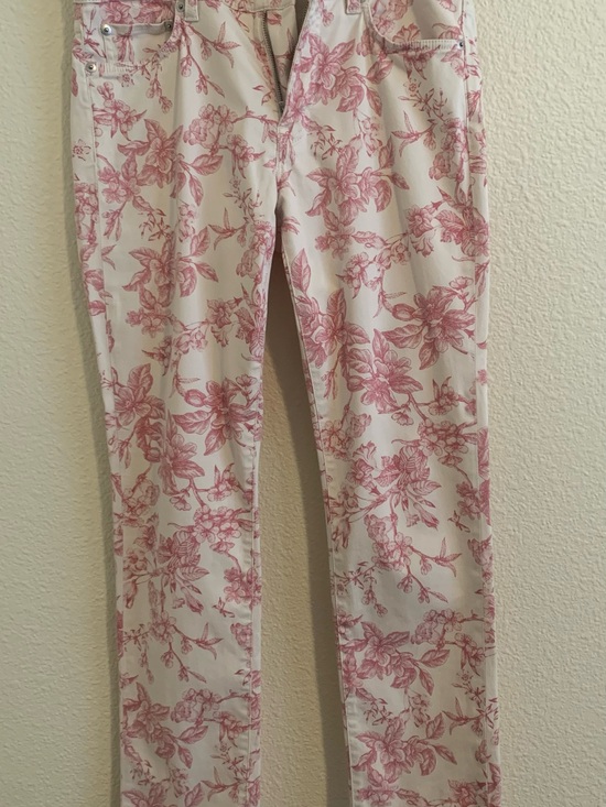 Ralph Lauren Denim - Ralph Lauren Cream Jeans with Pink Floral Print